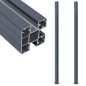 vidaXL Postes de valla 2 unidades aluminio gris oscuro 185 cm vidaXL Postes de valla 2 unidades aluminio gris oscuro 185 cm