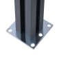 vidaXL Postes de valla 2 unidades aluminio gris oscuro 185 cm vidaXL Postes de valla 2 unidades aluminio gris oscuro 185 cm
