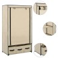 vidaXL Armario de tela color crema 87x49x159 cm vidaXL Armario de tela color crema 87x49x159 cm