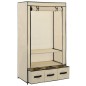 vidaXL Armario de tela color crema 87x49x159 cm vidaXL Armario de tela color crema 87x49x159 cm