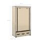 vidaXL Armario de tela color crema 87x49x159 cm vidaXL Armario de tela color crema 87x49x159 cm
