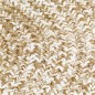 vidaXL Alfombra de yute tejida a mano blanco y natural 90 cm vidaXL Alfombra de yute tejida a mano blanco y natural 90 cm