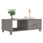 vidaXL Mesa de centro HAMAR madera maciza pino gris claro 100x55x35 cm vidaXL Mesa de centro HAMAR madera maciza pino gris claro 100x55x35 cm