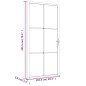 vidaXL Puerta interior de vidrio y aluminio negro mate 102,5x201,5 cm
