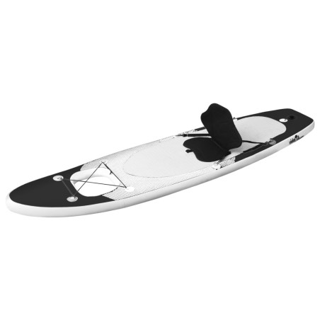 vidaXL Set de tabla de paddle surf hinchable negro 360x81x10 cm