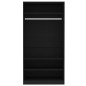 vidaXL Armario de madera contrachapada negro 100x50x200 cm