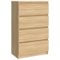 vidaXL Aparador madera contrachapada color roble Sonoma 60x35x98,5 cm vidaXL Aparador madera contrachapada color roble Sonoma 60x35x98,5 cm