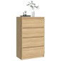 vidaXL Aparador madera contrachapada color roble Sonoma 60x35x98,5 cm vidaXL Aparador madera contrachapada color roble Sonoma 60x35x98,5 cm