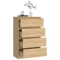vidaXL Aparador madera contrachapada color roble Sonoma 60x35x98,5 cm vidaXL Aparador madera contrachapada color roble Sonoma 60x35x98,5 cm