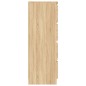 vidaXL Aparador madera contrachapada color roble Sonoma 60x35x98,5 cm vidaXL Aparador madera contrachapada color roble Sonoma 60x35x98,5 cm