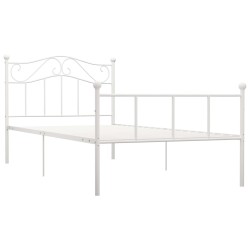 vidaXL Estructura de cama de metal blanco 100x200 cm