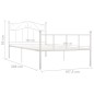 vidaXL Estructura de cama de metal blanco 100x200 cm vidaXL Estructura de cama de metal blanco 100x200 cm