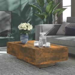 vidaXL Mesa de centro madera contrachapada roble ahumado 115x60x31 cm