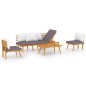 vidaXL Muebles de jardín 4 piezas con cojines madera maciza de acacia vidaXL Muebles de jardín 4 piezas con cojines madera maciza de acacia
