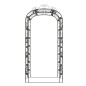 vidaXL Arco de jardín acero negro 116x45x240 cm vidaXL Arco de jardín acero negro 116x45x240 cm