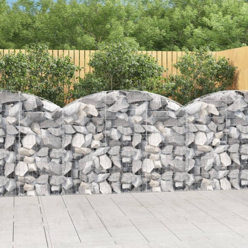 vidaXL Cesta gaviones forma arco hierro galvanizado 150x30x100/120 cm vidaXL Cesta gaviones forma arco hierro galvanizado 150x30x100/120 cm