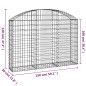 vidaXL Cesta gaviones forma arco hierro galvanizado 150x30x100/120 cm vidaXL Cesta gaviones forma arco hierro galvanizado 150x30x100/120 cm