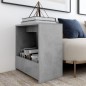 vidaXL Mesa auxiliar de madera contrachapada gris hormigón 50x26x50 cm vidaXL Mesa auxiliar de madera contrachapada gris hormigón 50x26x50 cm