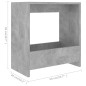 vidaXL Mesa auxiliar de madera contrachapada gris hormigón 50x26x50 cm vidaXL Mesa auxiliar de madera contrachapada gris hormigón 50x26x50 cm