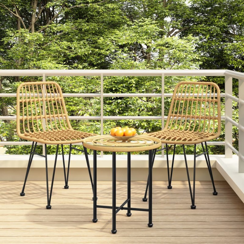 vidaXL Sillas de jardín 2 unidades ratán sintético 48x62x84 cm vidaXL Sillas de jardín 2 unidades ratán sintético 48x62x84 cm