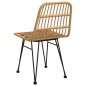 vidaXL Sillas de jardín 2 unidades ratán sintético 48x62x84 cm vidaXL Sillas de jardín 2 unidades ratán sintético 48x62x84 cm