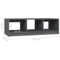 vidaXL Mesa de centro de madera maciza de pino gris 110x50x34 cm vidaXL Mesa de centro de madera maciza de pino gris 110x50x34 cm