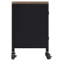 vidaXL Mueble TV hierro y madera maciza de abeto negro 110x30x43 cm vidaXL Mueble TV hierro y madera maciza de abeto negro 110x30x43 cm