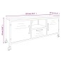vidaXL Mueble TV hierro y madera maciza de abeto negro 110x30x43 cm vidaXL Mueble TV hierro y madera maciza de abeto negro 110x30x43 cm