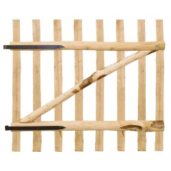 vidaXL Puerta para valla 100x90 cm madera de avellano