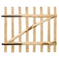 vidaXL Puerta para valla 100x90 cm madera de avellano