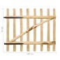 vidaXL Puerta para valla 100x90 cm madera de avellano