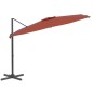 vidaXL Sombrilla colgante con poste de aluminio terracota 400x300 cm vidaXL Sombrilla colgante con poste de aluminio terracota 400x300 cm
