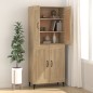 vidaXL Aparador de madera contrachapada color roble 69,5x34x90 cm vidaXL Aparador de madera contrachapada color roble 69,5x34x90 cm