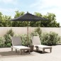 vidaXL Sombrilla jardín poste de madera gris antracita 198x198x231 cm vidaXL Sombrilla jardín poste de madera gris antracita 198x198x231 cm