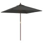 vidaXL Sombrilla jardín poste de madera gris antracita 198x198x231 cm vidaXL Sombrilla jardín poste de madera gris antracita 198x198x231 cm