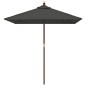 vidaXL Sombrilla jardín poste de madera gris antracita 198x198x231 cm vidaXL Sombrilla jardín poste de madera gris antracita 198x198x231 cm