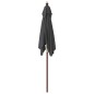 vidaXL Sombrilla jardín poste de madera gris antracita 198x198x231 cm vidaXL Sombrilla jardín poste de madera gris antracita 198x198x231 cm