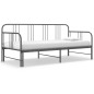 vidaXL Estructura de sofá cama extraíble de metal gris 90x200 cm vidaXL Estructura de sofá cama extraíble de metal gris 90x200 cm