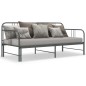 vidaXL Estructura de sofá cama extraíble de metal gris 90x200 cm vidaXL Estructura de sofá cama extraíble de metal gris 90x200 cm