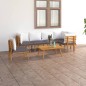 vidaXL Muebles de jardín 7 piezas con cojines madera maciza de acacia vidaXL Muebles de jardín 7 piezas con cojines madera maciza de acacia