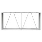 vidaXL Casetilla para leña acero galvanizado verde 330x84x152 cm