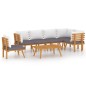 vidaXL Muebles de jardín 7 piezas con cojines madera maciza de acacia vidaXL Muebles de jardín 7 piezas con cojines madera maciza de acacia