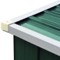 vidaXL Casetilla para leña acero galvanizado verde 330x84x152 cm