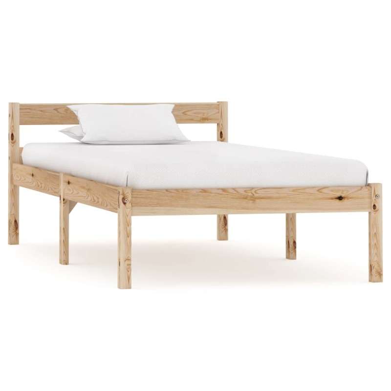 vidaXL Estructura de cama de madera maciza de pino 100x200 cm vidaXL Estructura de cama de madera maciza de pino 100x200 cm