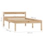 vidaXL Estructura de cama de madera maciza de pino 100x200 cm vidaXL Estructura de cama de madera maciza de pino 100x200 cm