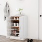 vidaXL Mueble zapatero madera contrachapada blanco brillo 60x35x92 cm