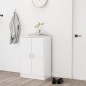 vidaXL Mueble zapatero madera contrachapada blanco brillo 60x35x92 cm