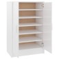 vidaXL Mueble zapatero madera contrachapada blanco brillo 60x35x92 cm