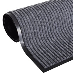 vidaXL Felpudo de PVC gris 117x220 cm