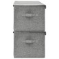 vidaXL Cajas de almacenaje 2 unidades tela gris 50x30x25 cm vidaXL Cajas de almacenaje 2 unidades tela gris 50x30x25 cm